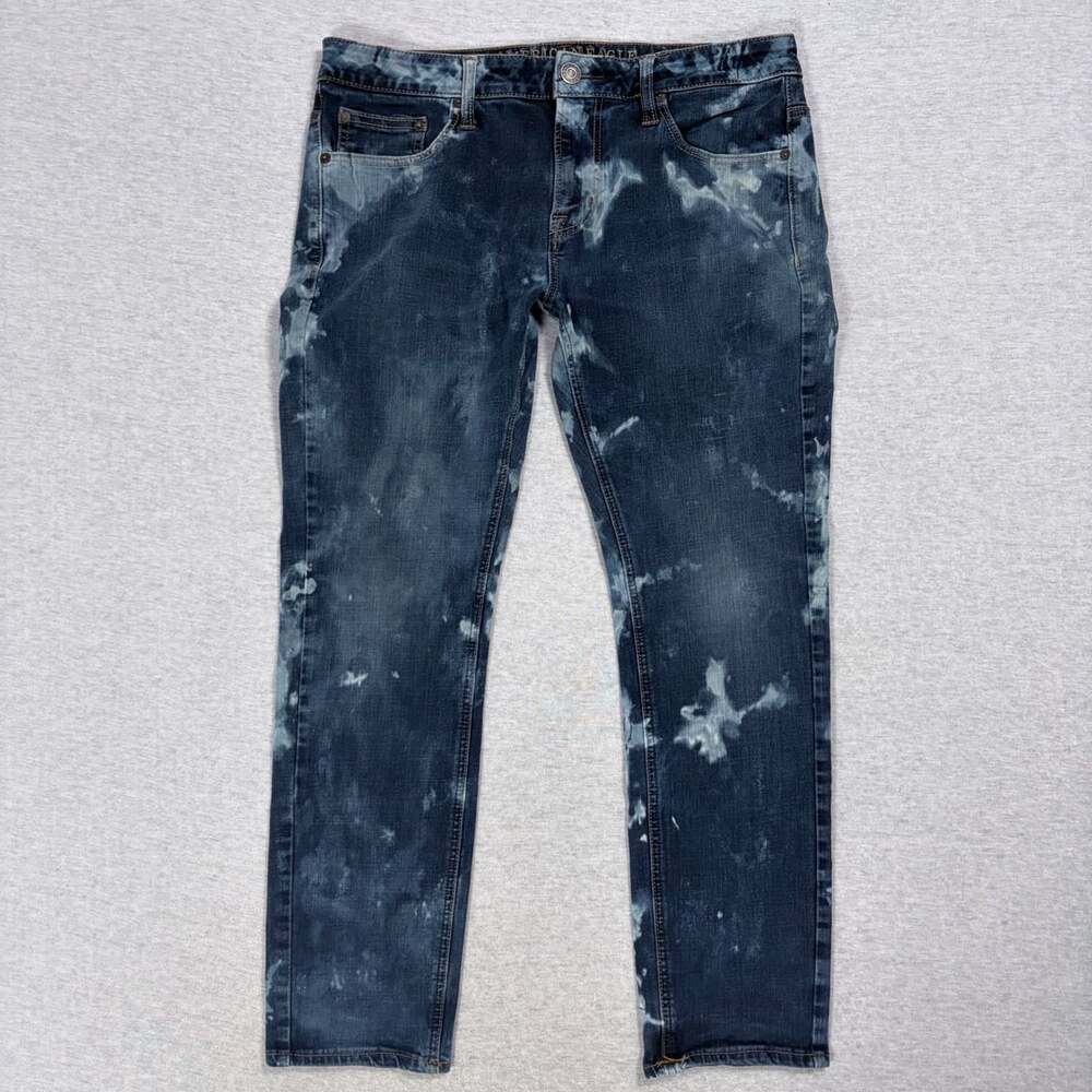 American Eagle Outfitters Flex 4 Bleach Wash Distressed Skinny Jeans Size 32x30